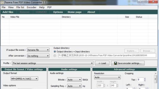 Pazera Free PSP Video Converter v1.6