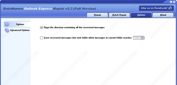 DataNumen Outlook Express Repair(电子邮件修复工具) v2.8