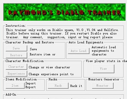 Stus Diablo Trainer v1.16