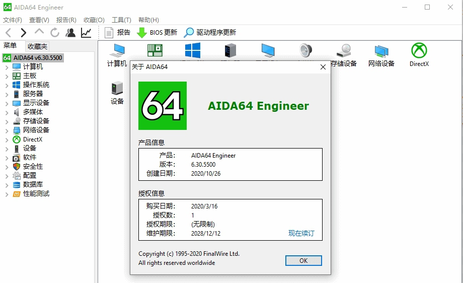 AIDA64 Engineer中文绿色稳定版 v6.30.5505
