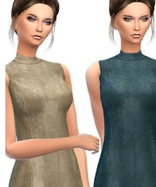 模拟人生4绒面皮革直筒连衣裙MOD v2.16