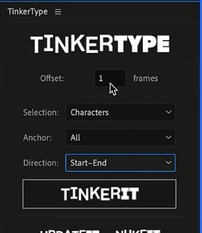 TinkerType(文字标题拆分动画制作AE脚本) v1.7