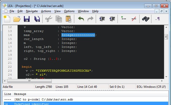HAC Ada Compiler(开源Ade编译器) v0.084
