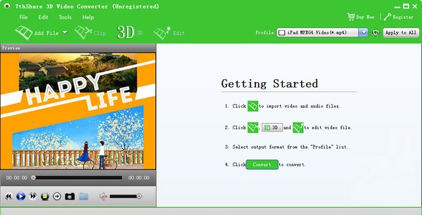 7thShare 3D Video Converter(视频转换器) v5.8.14