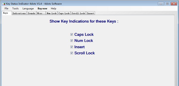 Key Status Inidicator 4dots(键盘管理软件) v1.9