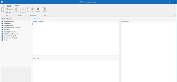 .NET Regular Expression Designer v4.0.2.17490