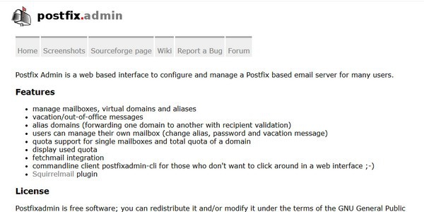 Postfix Admin(Web管理工具) v3.7