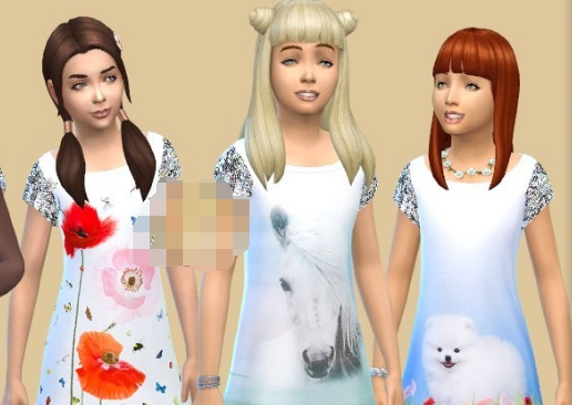 模拟人生4多风格印花连衣裙MOD v3.28