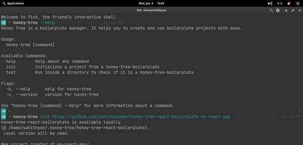Honey Tree(样板代码管理工具) v0.0.6