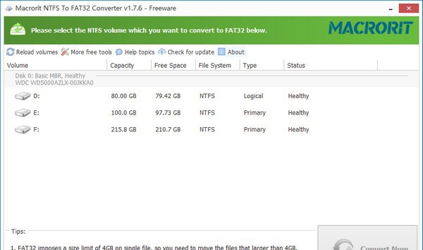 Macrorit NTFS to FAT32 Converter v1.7.12