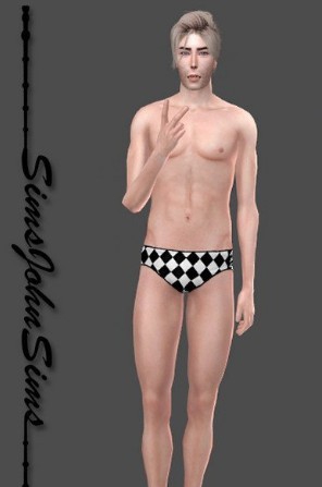 模拟人生4男士方格子泳裤MOD v1.56