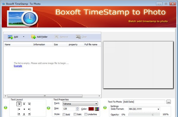 Boxoft TimeStamp to Photo(时间戳软件) v1.6.5