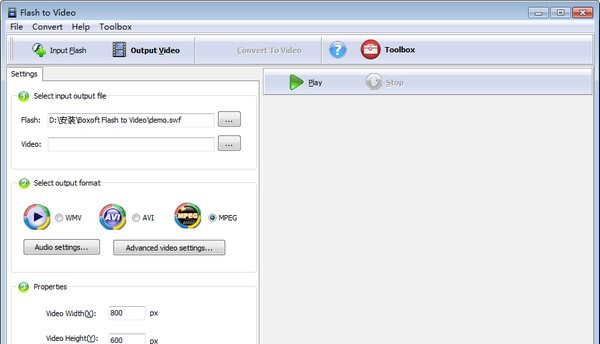 Boxoft Flash to Video(Flash视频转换工具) v1.11