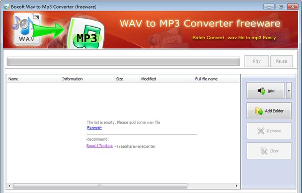 Boxoft WAV to MP3 Converter(Wav到MP3转换器) v1.1.0.4