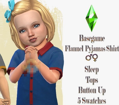 模拟人生4法兰绒睡衣衬衫MOD v3.42