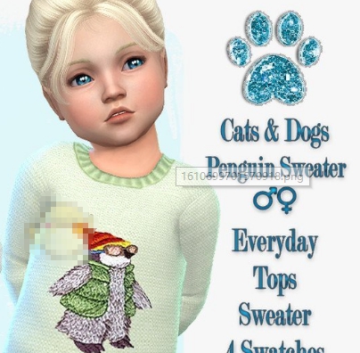 模拟人生4可爱的企鹅毛衣MOD v2.35