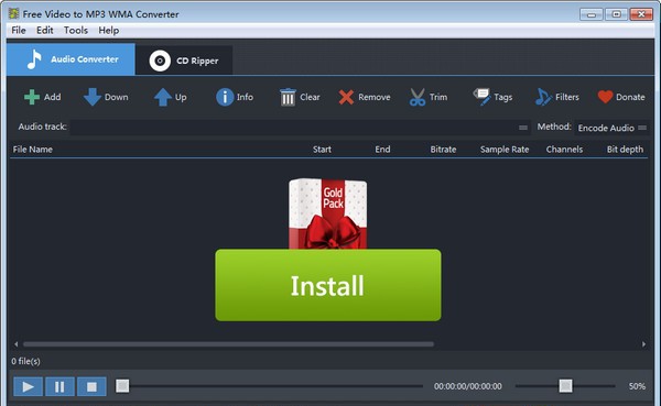 Free Video to MP3 WMA Converter(视频转音频转换器) v8.8.4