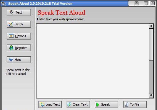 Speak Aloud(文本朗读软件) v2.0.2010.223