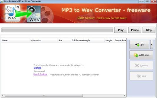 Boxoft MP3 to WAV Converter v1.2.0.5