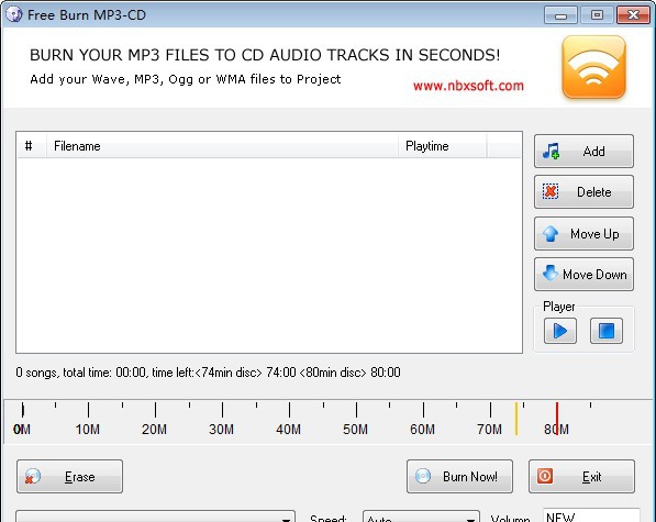 Free Burn MP3-CD(免费MP3刻录软件) v1.7