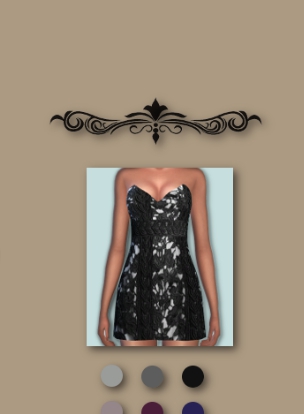 模拟人生4女性刺绣镂空连衣裙MOD v2.66