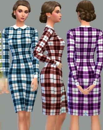 模拟人生4中世纪风格格子服装MOD v1.92