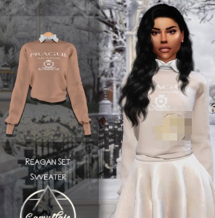 模拟人生4女性时尚的衬衫毛衣MOD v3.49