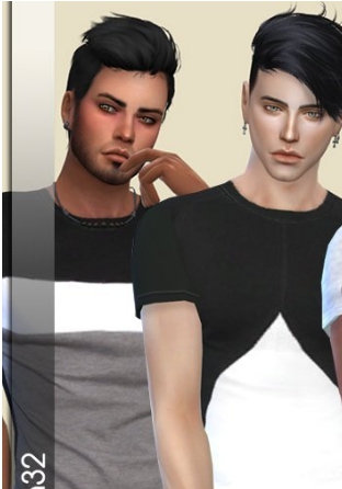 模拟人生4男性黑白色简洁t恤MOD v2.81