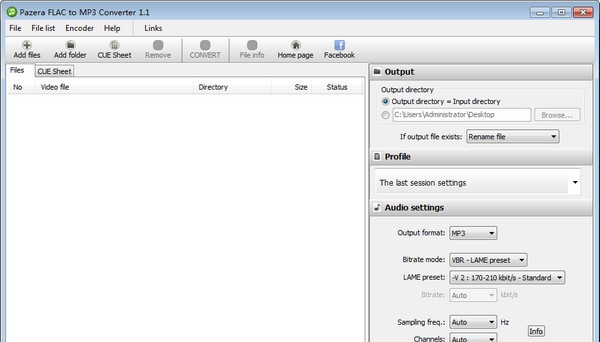 Pazera FLAC to MP3 Converter(FLAC转MP3转换器) v1.6