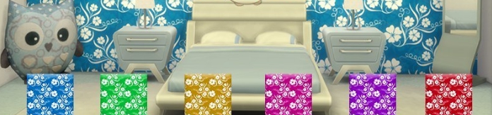 模拟人生4清爽印花壁纸MOD v2.49