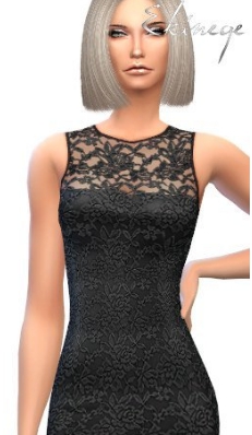 模拟人生4无袖蕾丝印花连衣裙MOD v1.49