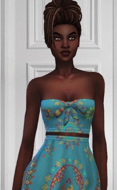 模拟人生4无肩带的蝴蝶结裙子MOD v1.36