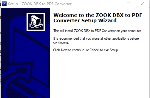ZOOK DBX to PDF Converter v3.4