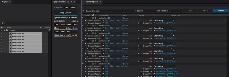 QueueMaster(AE输出渲染队列自动化管理工具) v1.16