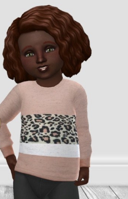 模拟人生4幼儿豹纹印花上衣MOD v2.77