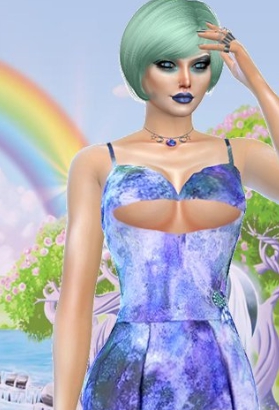 模拟人生4彩色星空连衣裙MOD v2.80