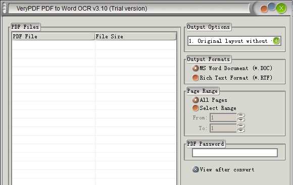VeryPDF PDF to Word OCR Converter(PDF转Word软件) v3.14