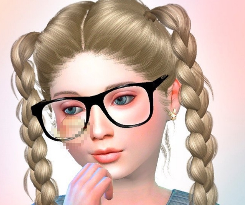 模拟人生4女孩时尚眼镜框MOD v1.54