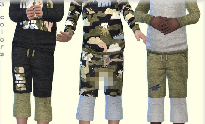模拟人生4男童可爱恐龙服装MOD v3.85