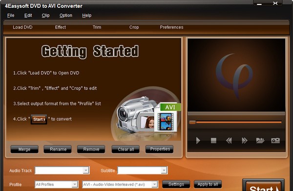 4Easysoft DVD to AVI Converter(DVD到AVI转换器) v3.2.24