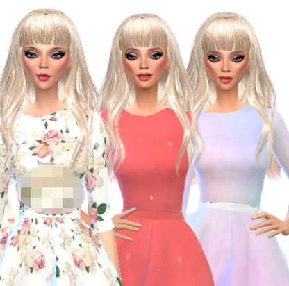 模拟人生4长袖美丽印花连衣裙MOD v1.59