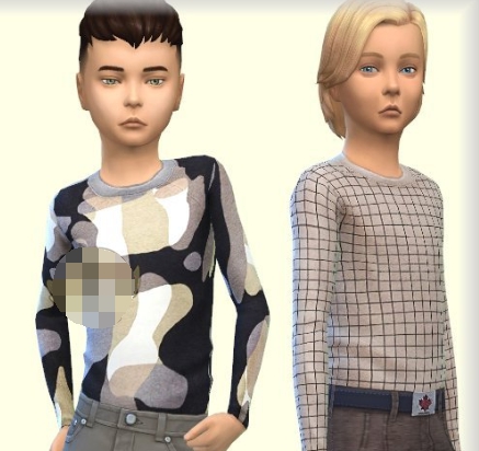 模拟人生4男孩帅气简洁衬衫MOD v2.80
