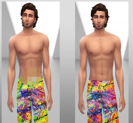 模拟人生4男士的彩色泳裤MOD v3.34