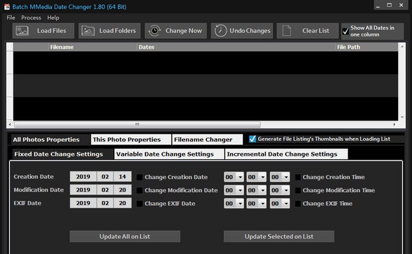 Batch MMedia Date Changer(媒体文件日期转换工具) v1.84