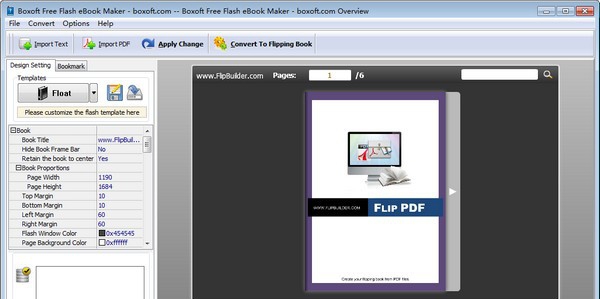 Boxoft Free Flash eBook Maker(电子书制作软件) v1.5