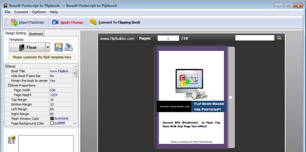 Boxoft Postscript to Flipbook(翻页书制作软件) v1.4