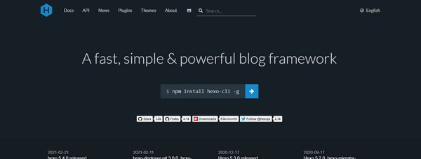 Hexo(静态博客网站生成器) v5.4.6