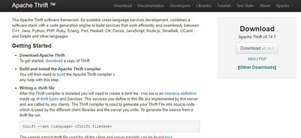 Apache Thrift(服务开发框架) v0.14.6