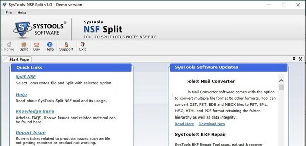 SysTools NSF Split(NSF文件分割软件) v1.5