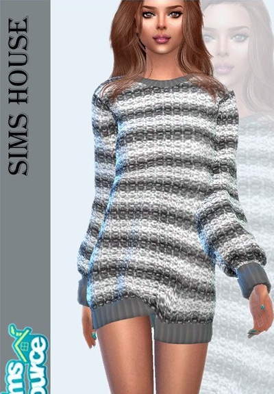 模拟人生4女性冬季长款毛衣MOD v3.28
